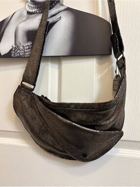 Sash Bag in Leather , Bronze Color Half Sash